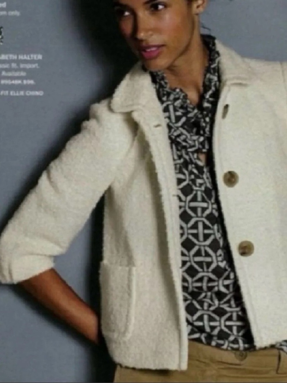 J. Crew Cream Bouclé Jacket